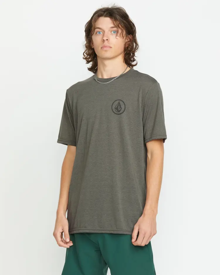Volcom Stone Tech Short Sleeve Tee | Charcoal Heather