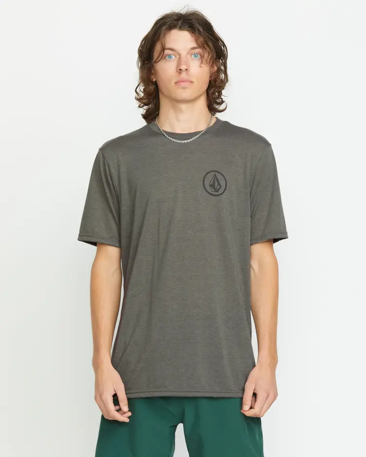 Volcom Stone Tech Short Sleeve Tee | Charcoal Heather