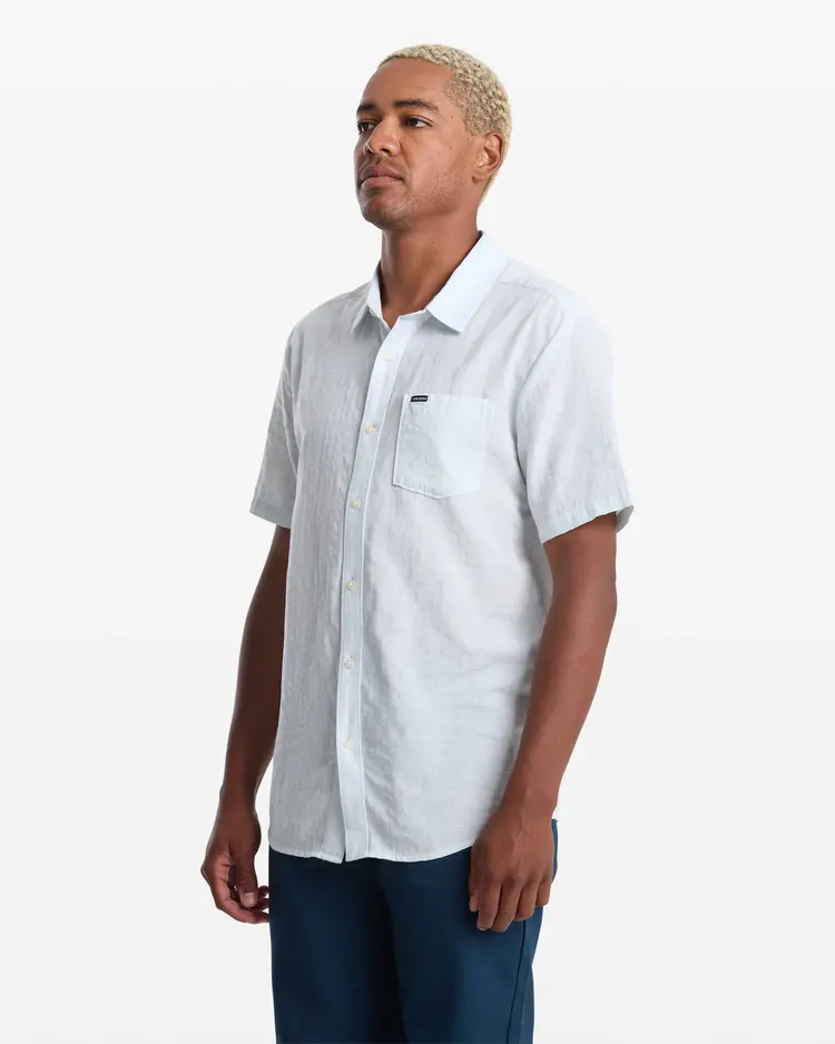 Volcom Bankstone II Short Sleeve Shirt | Light Blue Acid