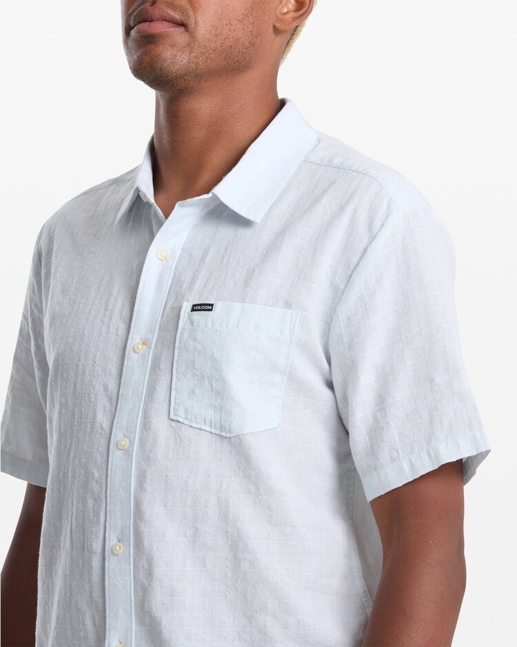 Volcom Bankstone II Short Sleeve Shirt | Light Blue Acid