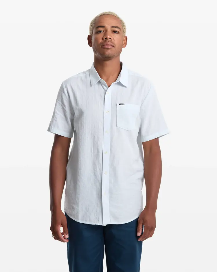 Volcom Bankstone II Short Sleeve Shirt | Light Blue Acid
