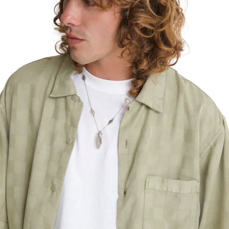 Vans Vans Van Doren Tencel Check Camp Short Sleeve Shirt | Soft Sage