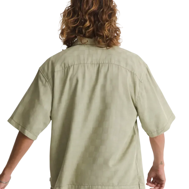 Vans Van Doren Tencel Check Camp Short Sleeve Shirt | Soft Sage