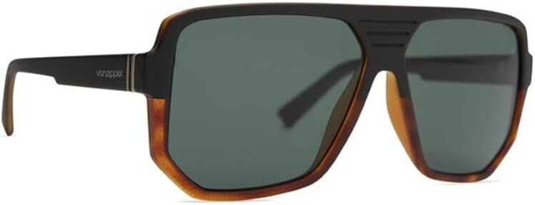 VonZipper Roller | Black Satin - Hardline Tort Satin / Vintage Grey
