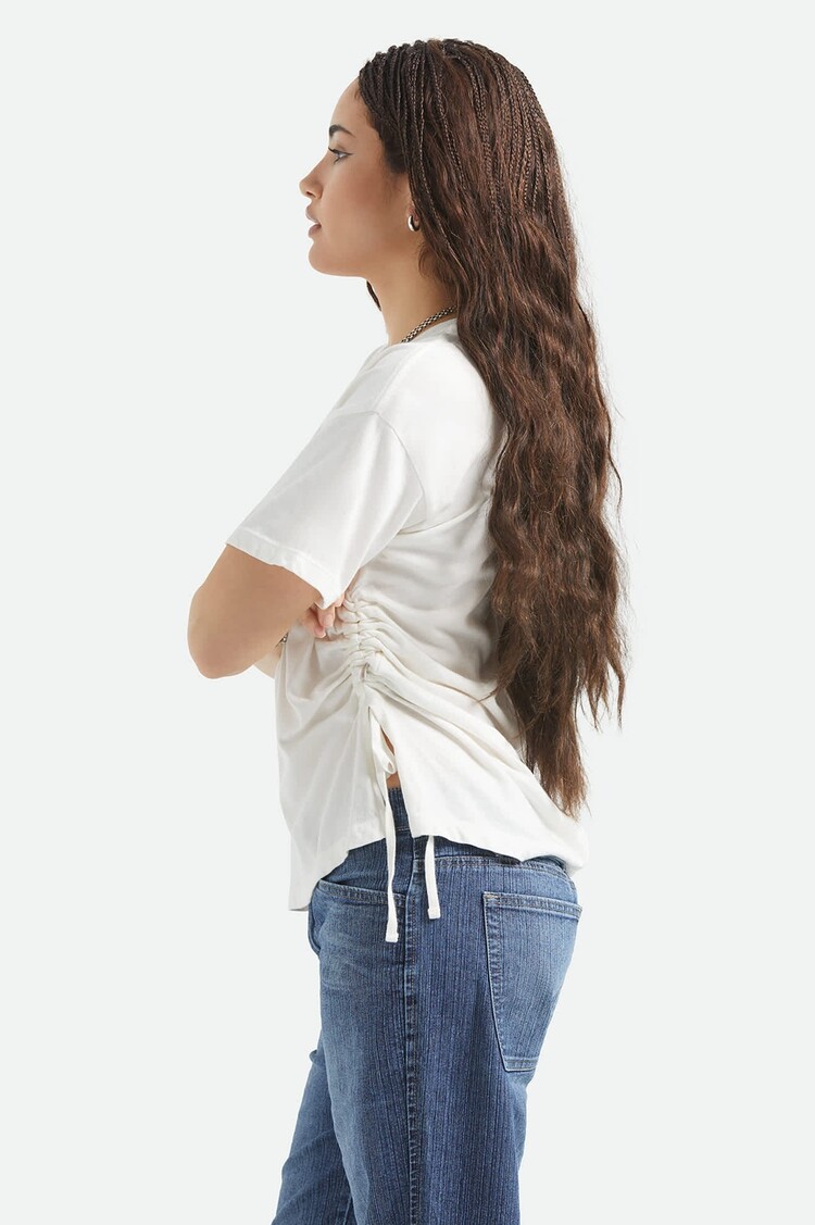 Brixton Carefree Organic Garment Dye Cinch Tee | Off White