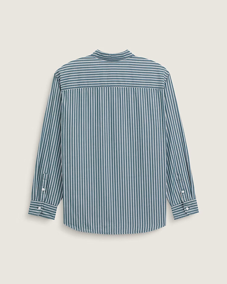Vans Lx Dobby Stripe Long Sleeve Shirt | Mystic Moss