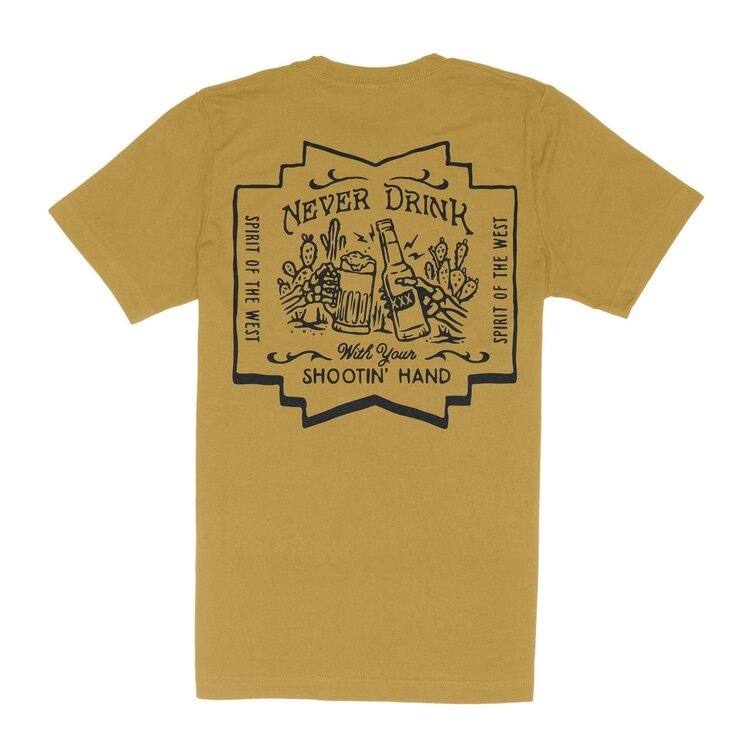 Sendero Provisions Co. Sendero Provisions Co. Shootin' Hand Salud T-Shirt | Goldenrod