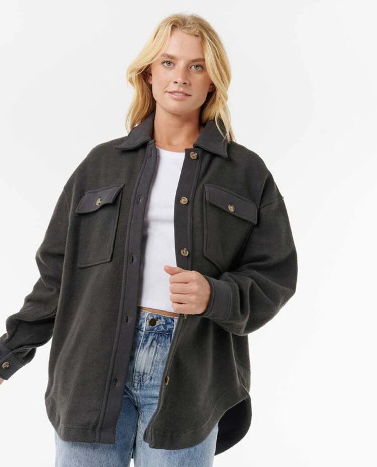 Rip Curl Rip Curl High Tide Fleece Shacket | Washed Black