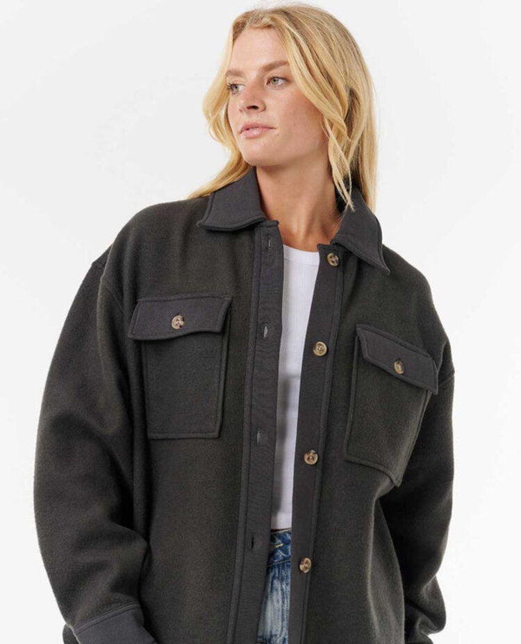Rip Curl Rip Curl High Tide Fleece Shacket | Washed Black