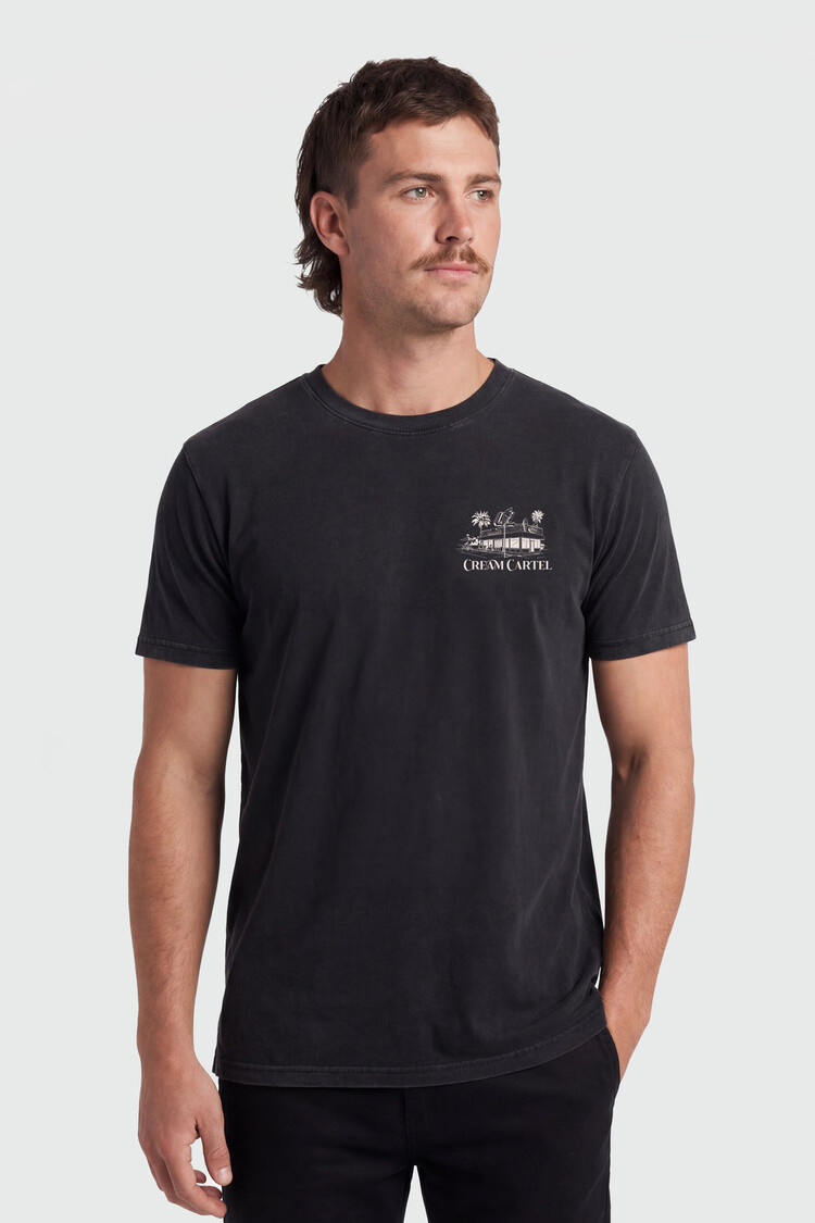 TEAMLTD Cream Cartel Tee | Washed Black