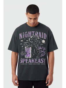 TEAMLTD Nightraid Oversized Tee | Vintage Black