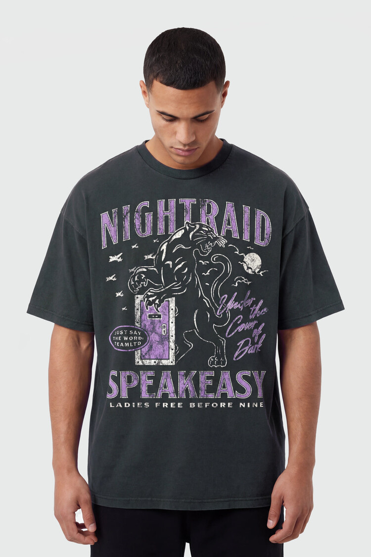 TEAMLTD Nightraid Oversized Tee | Vintage Black