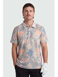 TEAMLTD Par-Tee Polo | Grey Hibiscus