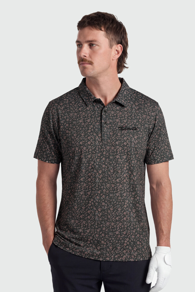 TEAMLTD Par-Tee Polo | Dark Mini Floral