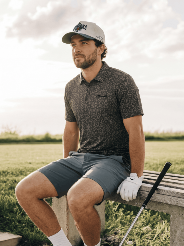 TEAMLTD Par-Tee Polo | Dark Mini Floral
