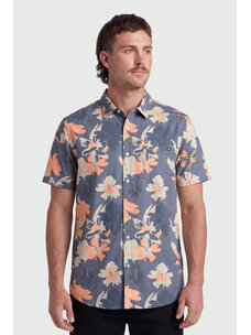 TEAMLTD Classic Button Up | Blue Hibiscus