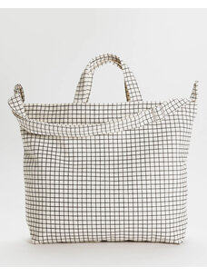 Baggu Baggu Horizontal Zip Duck Bag | Natural Grid