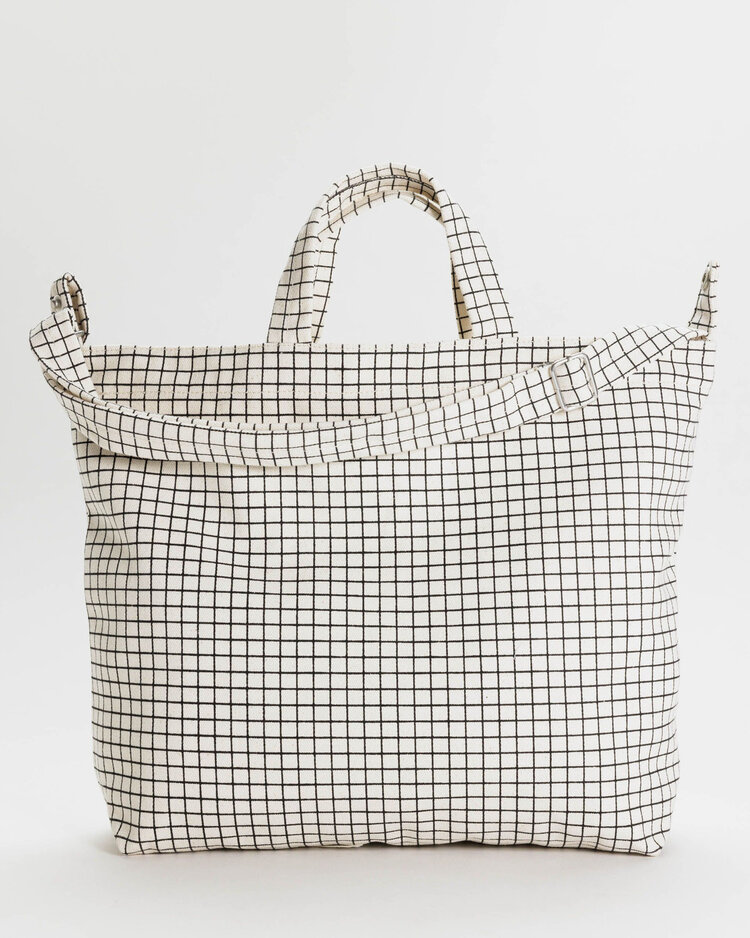 Baggu Baggu Horizontal Zip Duck Bag | Natural Grid