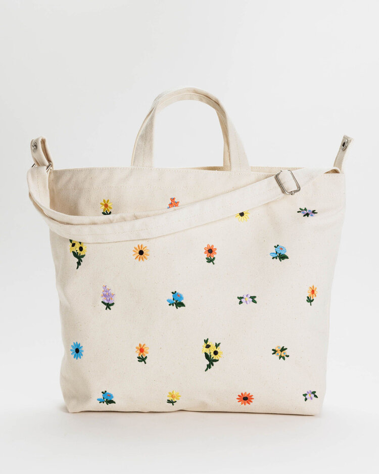 Baggu Horizontal Zip Duck Bag | Embroidered Ditsy Floral