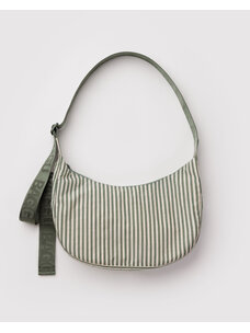 Baggu Baggu Medium Nylon Crescent Bag | Sage Stripe