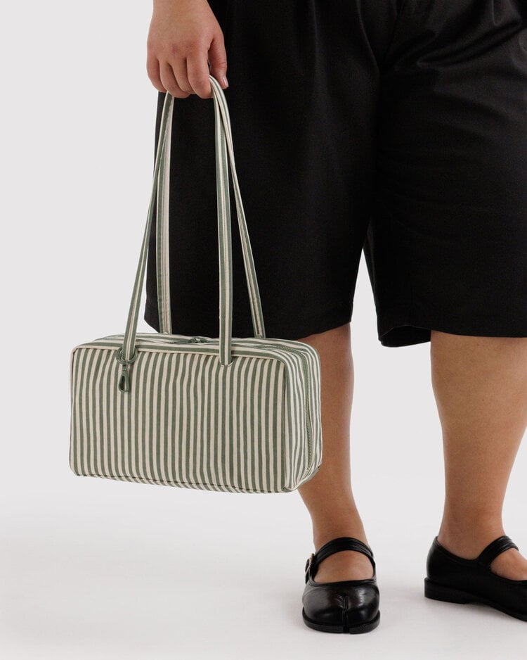 Baggu Baggu Nylon Bowler Bag | Sage Stripe
