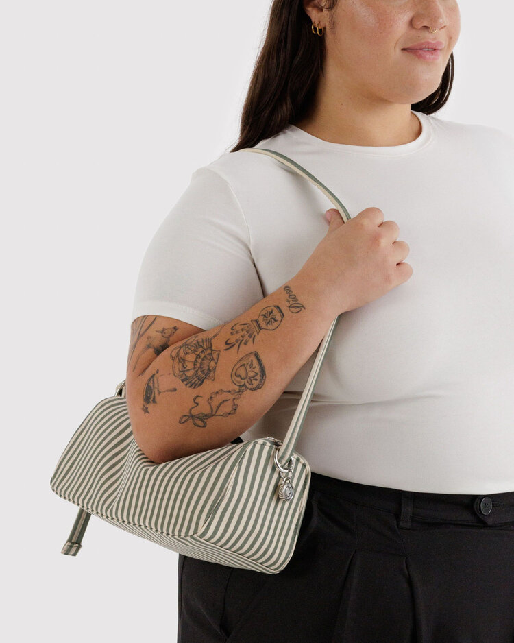Baggu Baggu Nylon Loaf Bag | Sage Stripe
