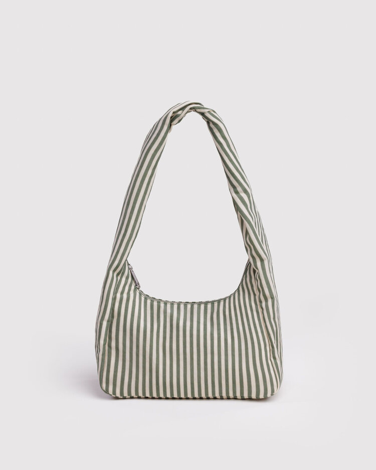 Baggu Baggu Small Nylon Meringue Bag | Sage Stripe