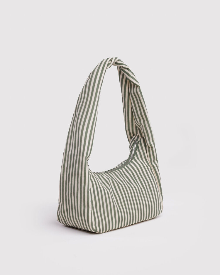 Baggu Baggu Small Nylon Meringue Bag | Sage Stripe