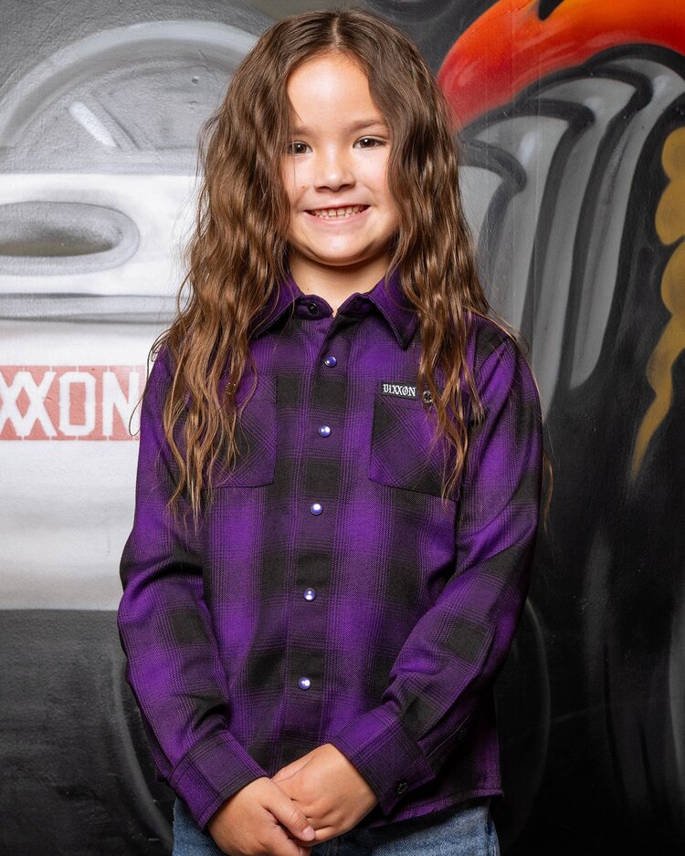 Dixxon Dixxon Royalty Youth Heritage Flannel | Purple / Black