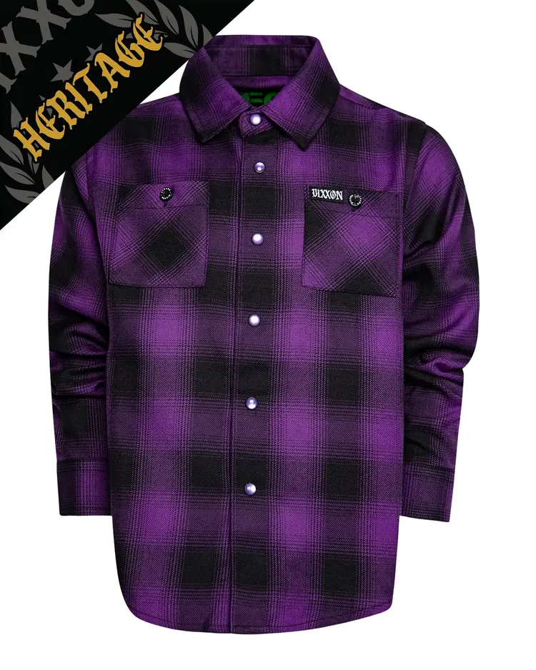 Dixxon Dixxon Royalty Youth Heritage Flannel | Purple / Black