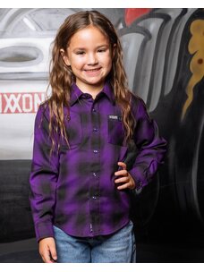 Dixxon Dixxon Royalty Youth Heritage Flannel | Purple / Black
