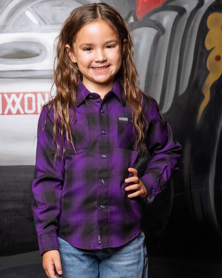 Dixxon Dixxon Royalty Youth Heritage Flannel | Purple / Black