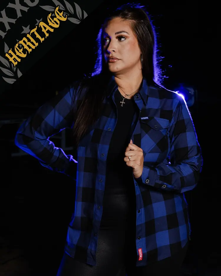 Dixxon Stagedive Women's Heritage Flannel | Blue / Black