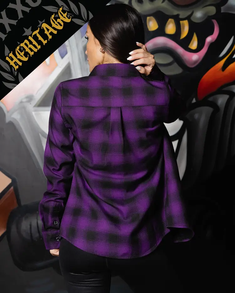 Dixxon Royalty Women's Heritage Flannel | Purple / Black