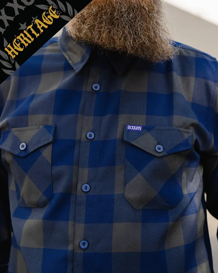 Dixxon 0 Dark 30 Heritage Flannel | Blue / Grey