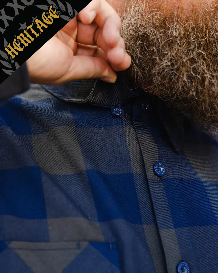 Dixxon 0 Dark 30 Heritage Flannel | Blue / Grey