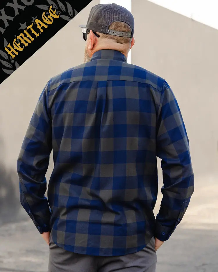 Dixxon 0 Dark 30 Heritage Flannel | Blue / Grey