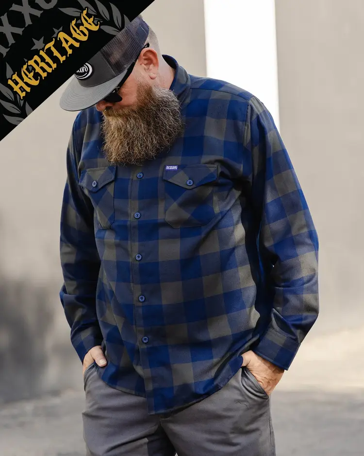 Dixxon 0 Dark 30 Heritage Flannel | Blue / Grey