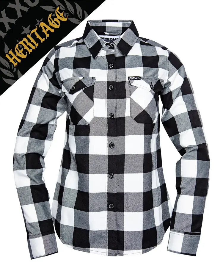 Dixxon Gringo Women's Heritage Flannel | Black / White