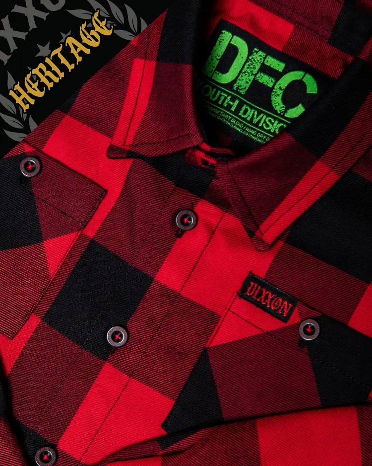 Dixxon RedRum Youth Heritage Flannel | Red / Black