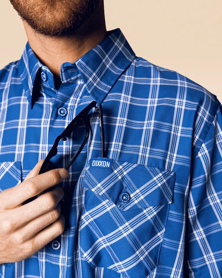 Dixxon The Billy Short Sleeve Bamboo | Blue / White