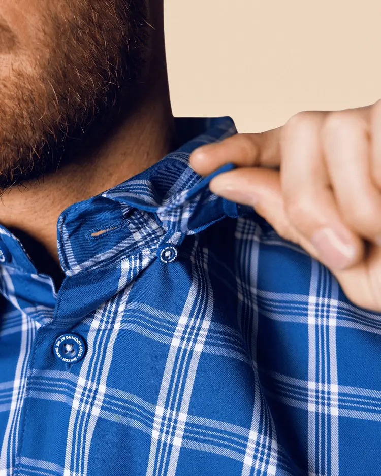 Dixxon The Billy Short Sleeve Bamboo | Blue / White