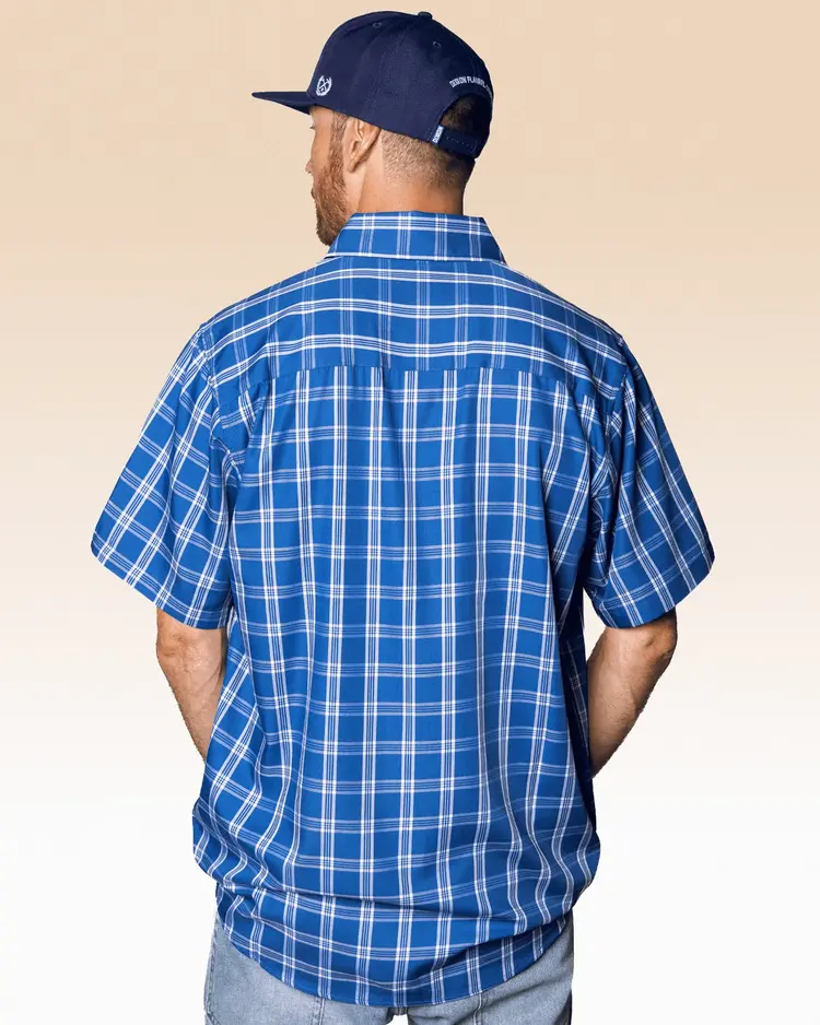 Dixxon The Billy Short Sleeve Bamboo | Blue / White