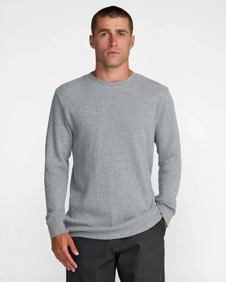 RVCA Dayshift Thermal Long Sleeve | Grey Heather