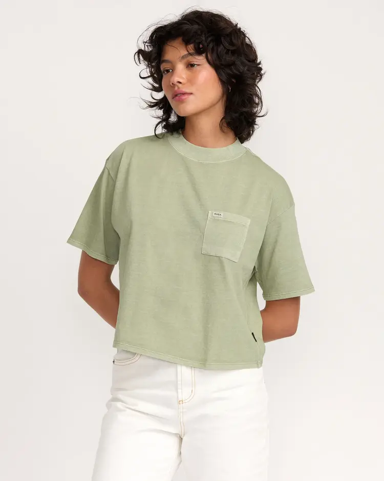 RVCA RVCA Kinney Tee Pocket Pigment Tea Cloth | Green Tea