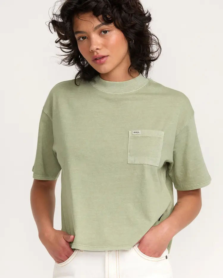 RVCA RVCA Kinney Tee Pocket Pigment Tea Cloth | Green Tea