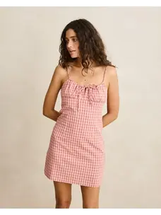 Rhythm Kirra Check Gather Mini Dress PIN