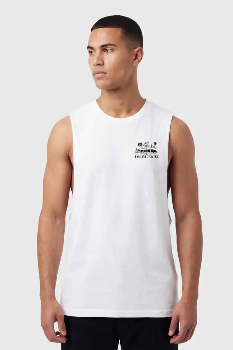 TEAMLTD Cream Cartel Aussie Tank | White