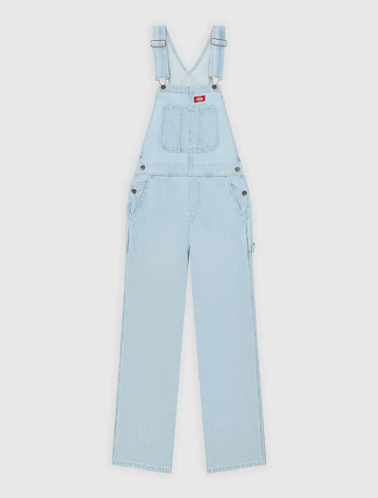 Dickies Women's Loose Denim Bib | Fog Blue