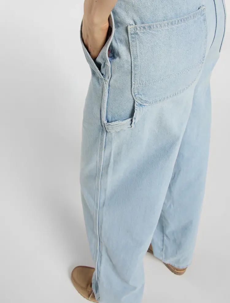 Dickies Women's Loose Denim Bib | Fog Blue